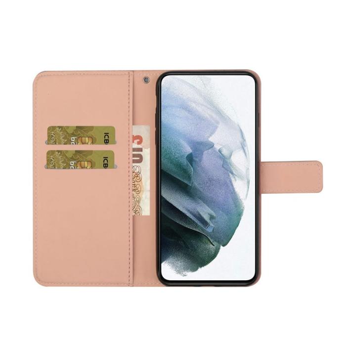 OEM - Plånboksfodral för Samsung Galaxy S26 Konstläder med rem - Rosa