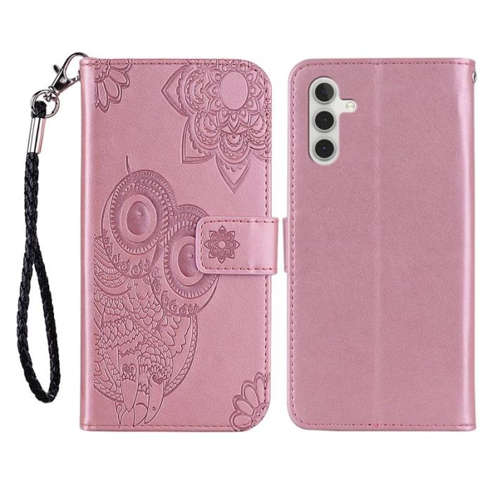 OEM - Plånboksfodral för Samsung Galaxy S26 Konstläder med rem - Roséguld