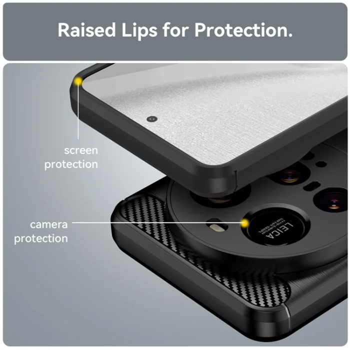 A-One Brand - Xiaomi 15 Ultra Mobilskal Carbon Fiber Texture Brushed - Svart