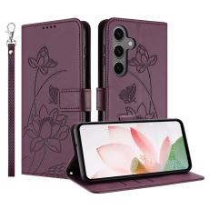 OEM - Pl&aring;nboksfodral f&ouml;r Samsung Galaxy S26 Konstl&auml;der St&auml;ll - Vinr&ouml;d