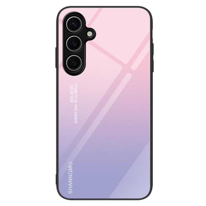 OEM - Mobilskal för Samsung Galaxy S26 Plus Härdat glas Plast - Gradient Rosa Lila