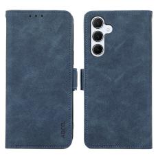 ABEEL - ABEEL Samsung Galaxy A34 5G Pl&aring;nboksfodral Konstl&auml;der RFID Bl&aring;