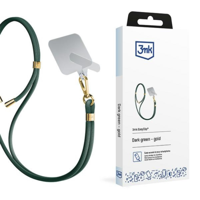 3MK - 3mk Mobil Lanyard Easyclip - Mörkgrön