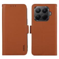 ABEEL - ABEEL Mobilskal till Xiaomi 15T Pro KonstL&auml;der RFID-Skydd - Brun