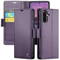 Caseme - CASEME Pl&aring;nboksfodral Konstl&auml;der till Samsung Galaxy A36 5G - Lila