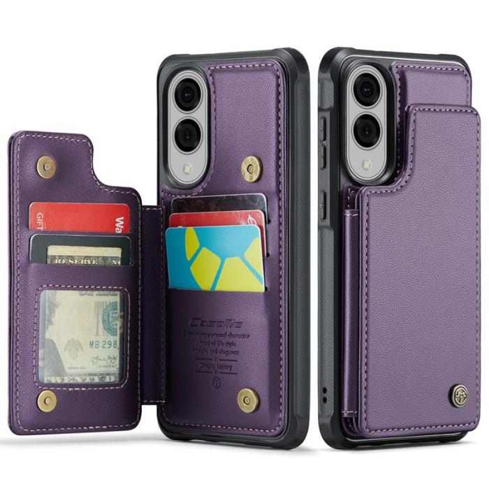 Caseme - CASEME C22 Fodral för Samsung Galaxy S25 Edge Lila med RFID
