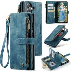Caseme - CASEME C30 Pl&aring;nboksfodral f&ouml;r Samsung Galaxy S24 FE - Bl&aring; Konstl&auml;der