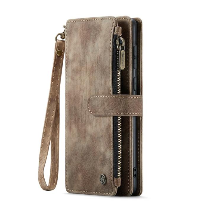 Caseme - CASEME Konstläder Plånboksfodral för Samsung Galaxy S24 FE - Brun