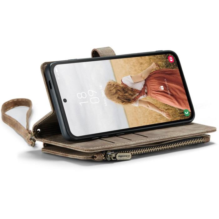 Caseme - CASEME Konstläder Plånboksfodral för Samsung Galaxy S24 FE - Brun