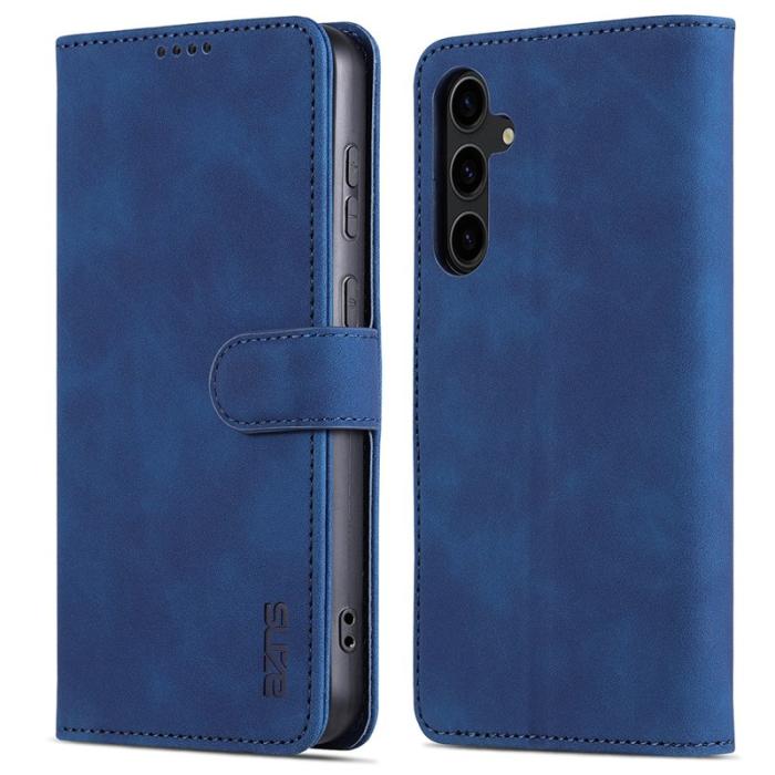 AZNS - AZNS Samsung Galaxy S24 FE Plånboksfodral Konstläder - Blå