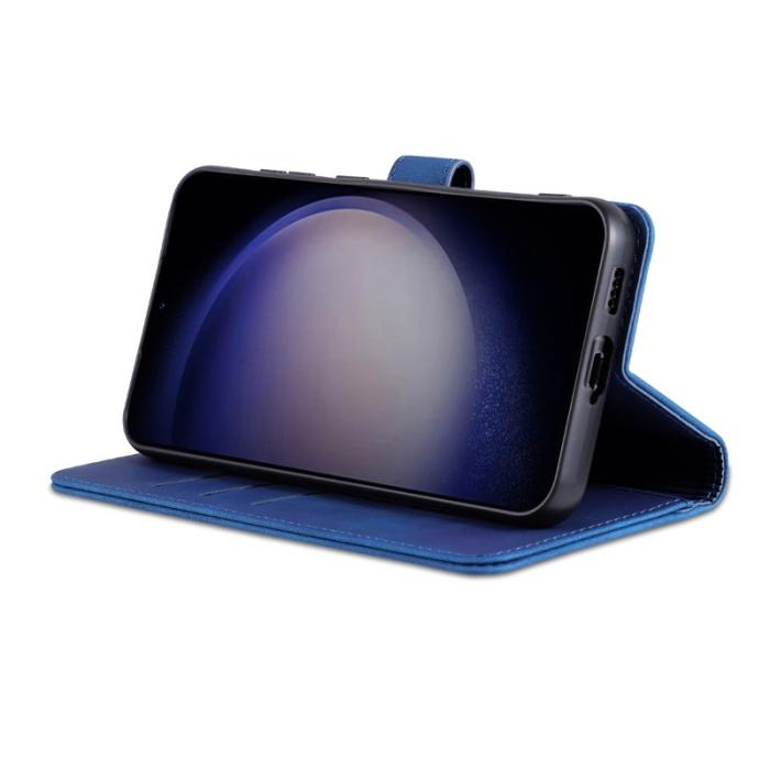 AZNS - AZNS Samsung Galaxy S24 FE Plånboksfodral Konstläder - Blå