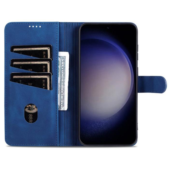 AZNS - AZNS Samsung Galaxy S24 FE Plånboksfodral Konstläder - Blå