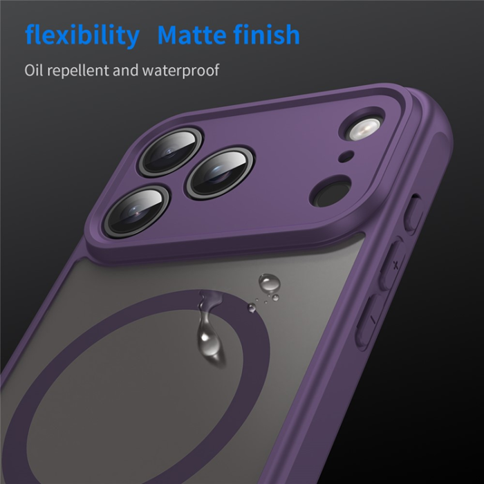 A-One Brand - iPhone 17 Pro Max Mobilskal MagSafe Anti Drop - Lila