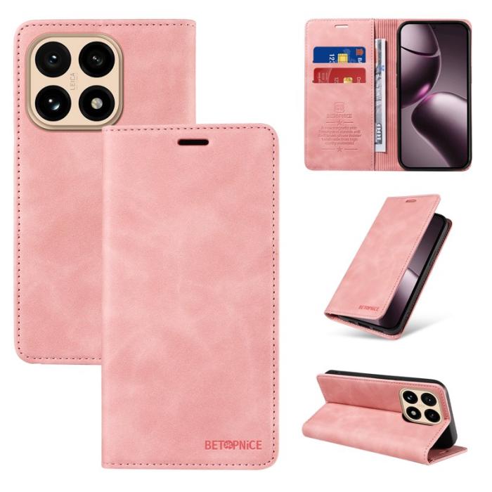 BETOPNICE - BETOPNICE Xiaomi 15T Plånboksfodral Konstläder - Rosa