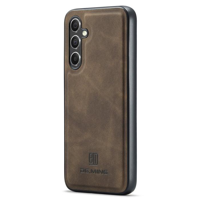DG.MING - DG.MING Mobilskal till Samsung Galaxy S25 PU Läder Hybrid - Brun
