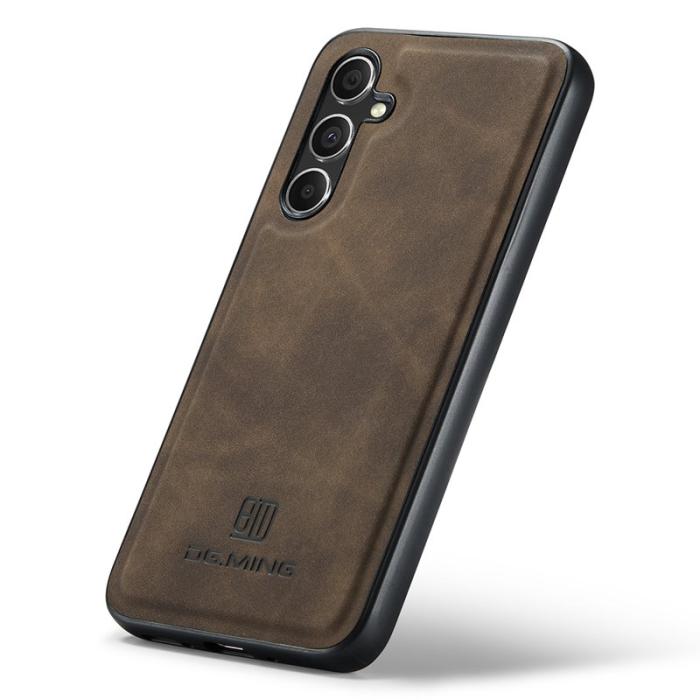 DG.MING - DG.MING Mobilskal till Samsung Galaxy S25 PU Läder Hybrid - Brun