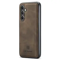 DG.MING - DG.MING Mobilskal till Samsung Galaxy S25 PU L&auml;der Hybrid - Brun