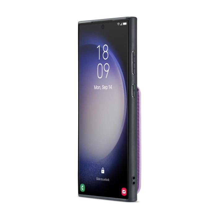 FIERRE SHANN - FIERRE SHANN Samsung Galaxy S24 Ultra Fodral KonstLäder - Lila