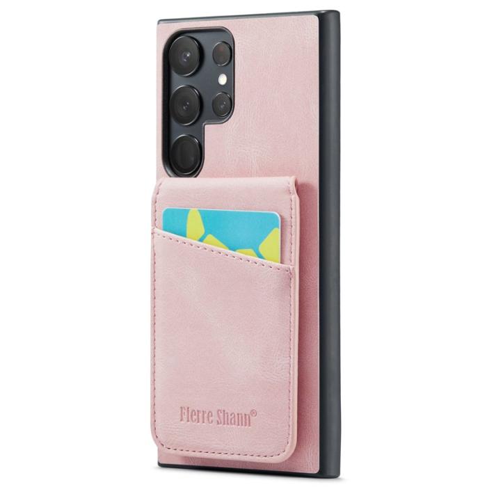 FIERRE SHANN - FIERRE SHANN Samsung Galaxy S24 Ultra Fodral KonstLäder - Rosa