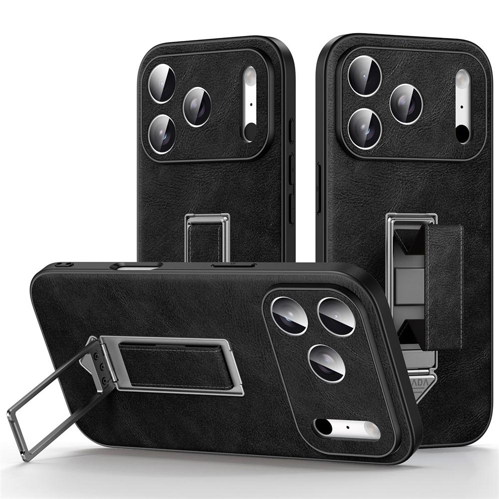 SULADA Mobilskal till iPhone 16 Pro Kickstand med Fingerrem (Svart) | 2353 | AlltMobil