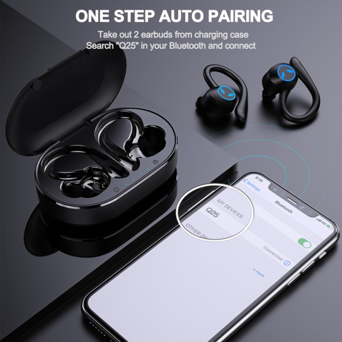 A-One Brand - Vattentäta TWS Trådlösa Hörlurar Bluetooth 5.1 Sports In-ear Sports Q25