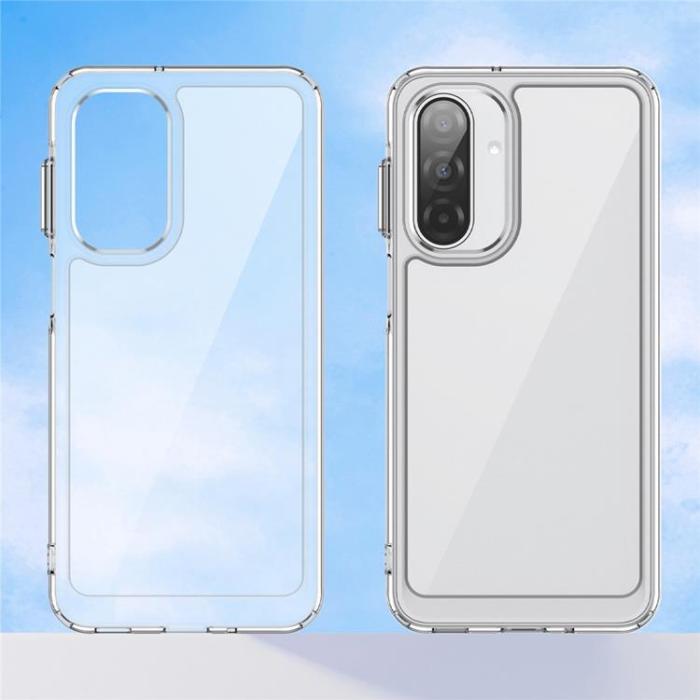 WANLONFENG - WANLONFENG Galaxy A17 Mobilskal Acrylic Med Härdat glas - Transparent