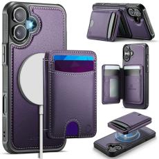 JEEHOOD - JEEHOOD iPhone 17 Fodral Konstl&auml;der MagSafe Skydd - Lila