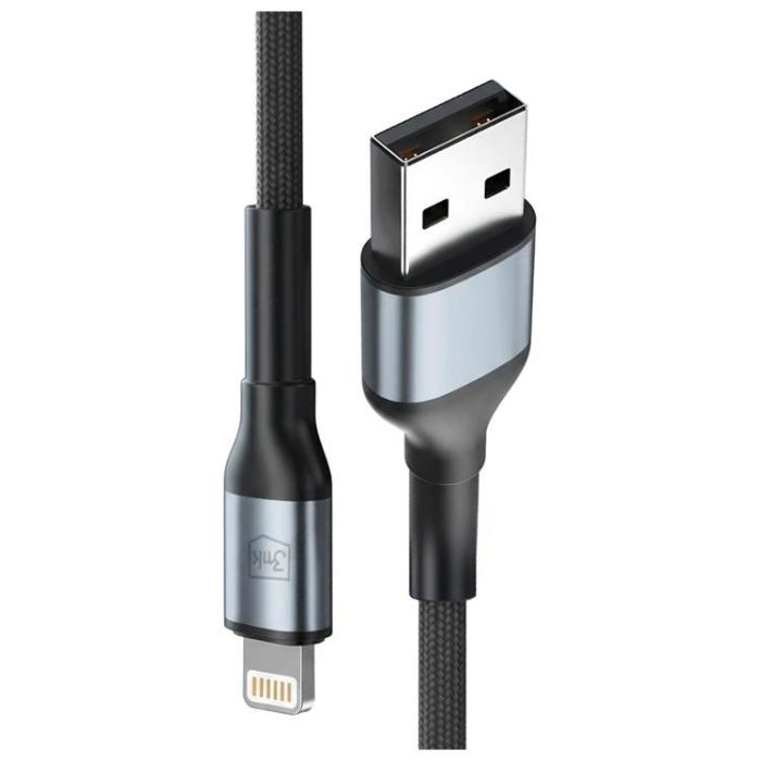 3MK - 3MK USB-A till Lightning 12W kabel 5V/2.4A 1m N-SERIES Hyper - Svart