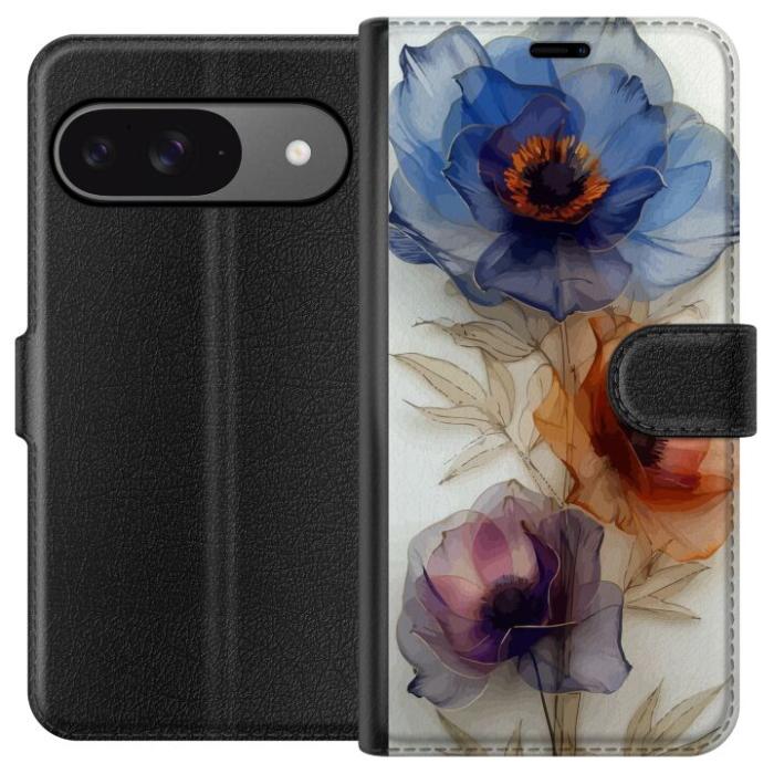 iSecrets - Plånboksfodral till Google Pixel 9 Pro med Silkesblommor