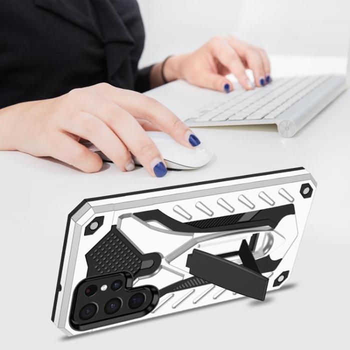 OEM - Phantom Knight Skal Galaxy S22 Ultra - Silver