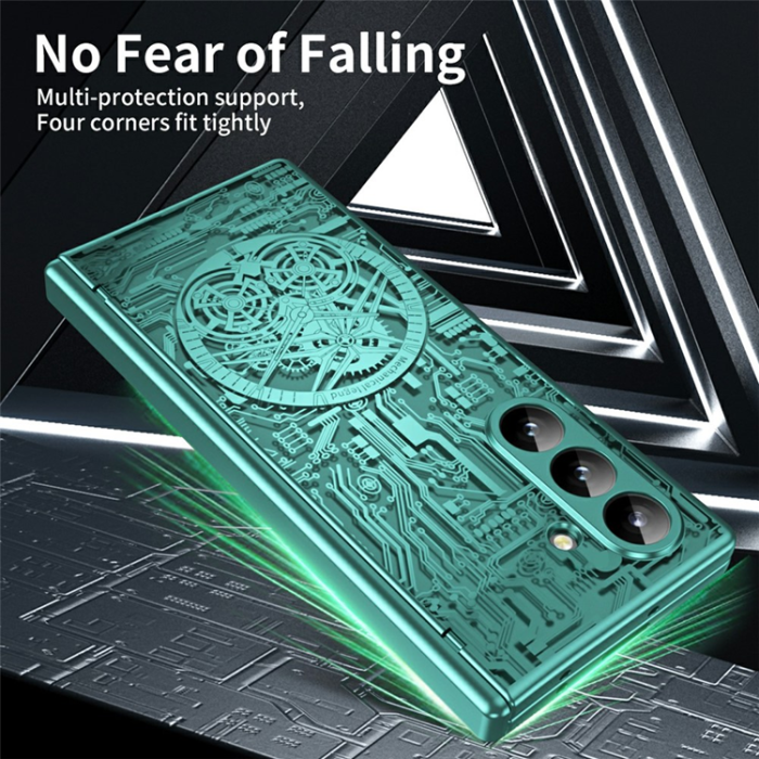 A-One Brand - Galaxy Z Fold7 Mobilskal Mechanical Legend Electroplating - Grön