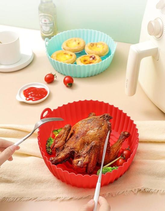 A-One Brand - Sililkonform till Airfryer - Non-Stick - Röd
