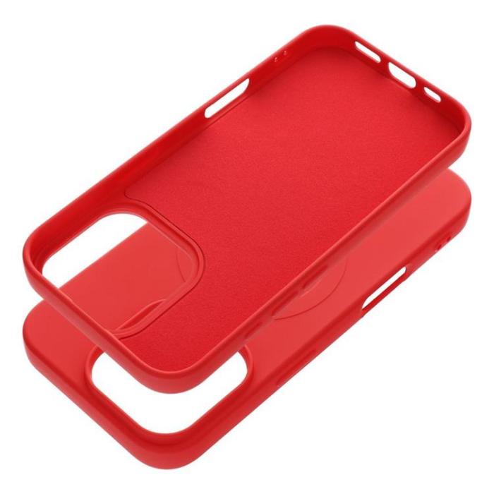 OEM - iPhone 16 Pro Mobilskal Magsafe Silikon - Röd