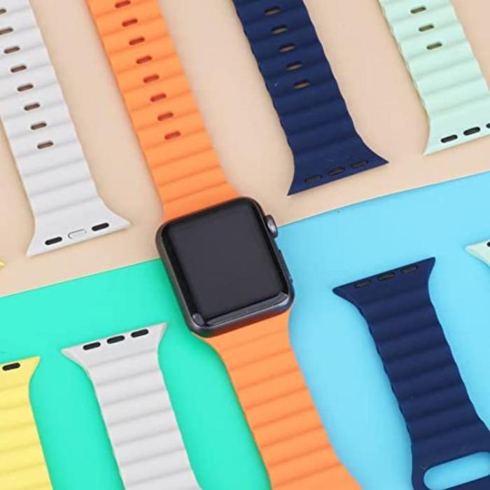 OEM - Apple Watch 4/5/6/7/8/SE/Ultra (49/45/44/42mm) Silikon Ocean Band - Starlight