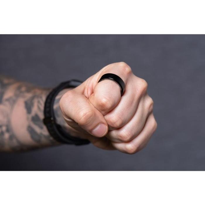 OEM - Smart Ring Med Laddningsbox - Storlek 12 (21.4mm)  - Svart