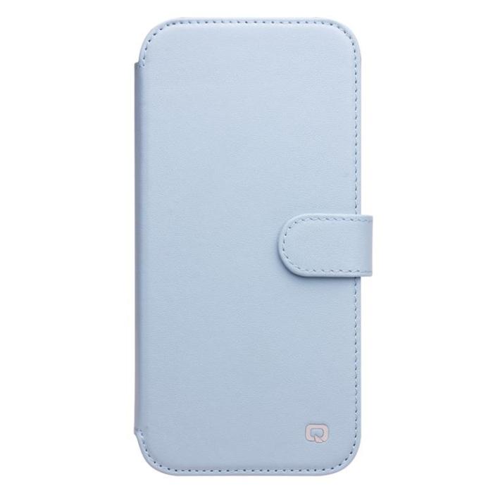 QIALINO - Qialino Äkta Läder Fodral iPhone 13 Pro Max - Blå 