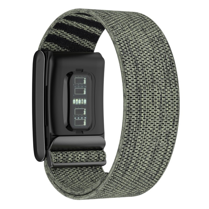 KALEBOL - Kalebol Whoop 4.0 Armband Twill Elastic Nylon - Grå/Grön