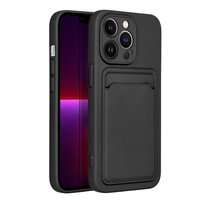 Forcell - iPhone 13 Pro Skal Forcell Korthållare Mjukplast Svart