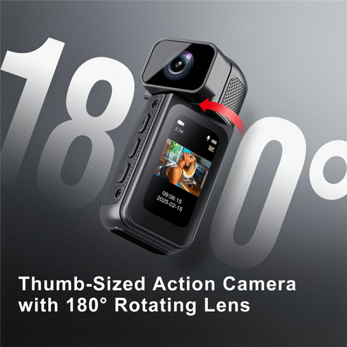 OEM - Mini Action WiFi TumKamera 2.7K Ultra HD 1.47 tums Skärm S80 - Svart