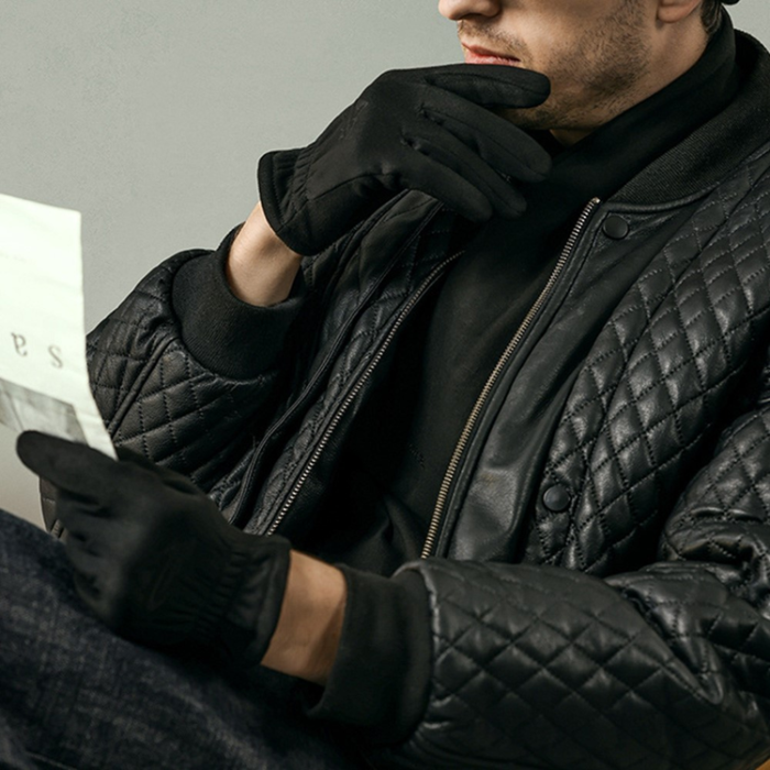 GOLOVEJOY - GOLOVEJOY Touchvantar Handskar Cykel Mocka DY55 - Svart