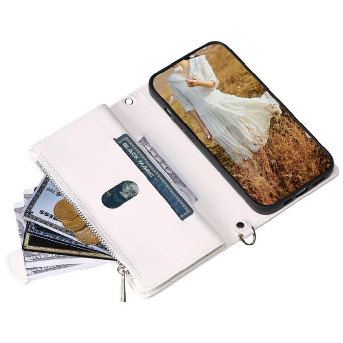 OEM - iPhone 14 Pro Max Plånboksfodral Rhombus - Vit