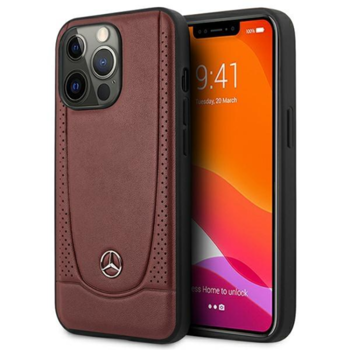 Mercedes - Mercedes iPhone 14 Pro Max Skal Läder Urban Bengale - Röd