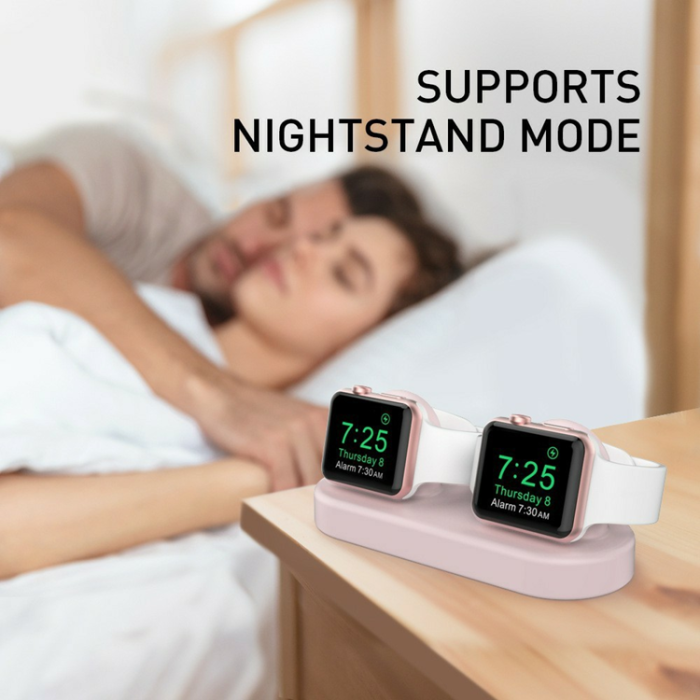 OEM - Apple Watch 5/4/3/2/1 Laddningsställ Dual - Midnight Blå