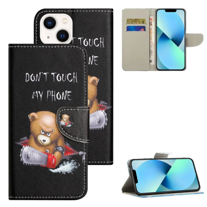 Taltech - iPhone 15 Plus Plånboksfodral - Bear