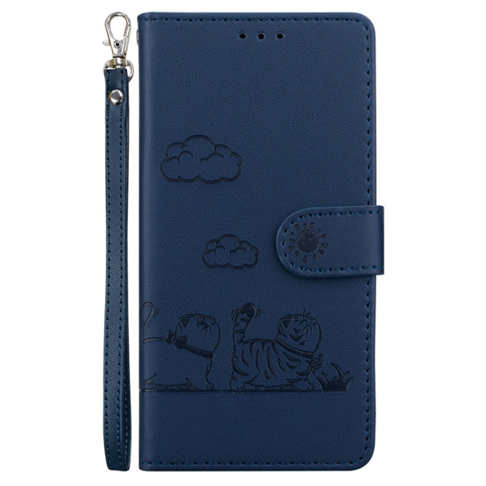 A-One Brand - Sony Xperia 10 VII Plånboksfodral RFID Kitten Pattern - Blå
