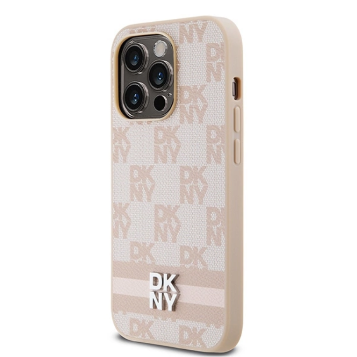 DKNY - DKNY iPhone 14 Pro Mobilskal Läder Checkered Mono Pattern
