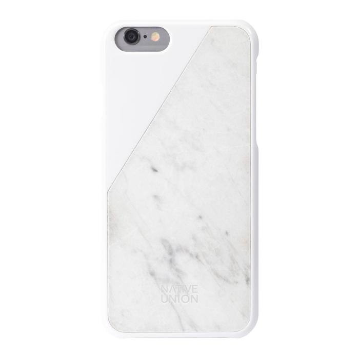 UTGATT5 - Native Union Clic Marble skal till iPhone 6/6s med äkta marmor, vit
