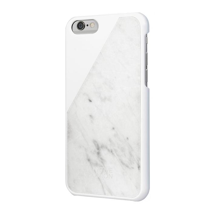 UTGATT5 - Native Union Clic Marble skal till iPhone 6/6s med äkta marmor, vit