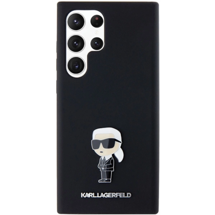 KARL LAGERFELD - Karl Lagerfeld Galaxy S23 Ultra Mobilskal Silikon Ikonik Metal Pin