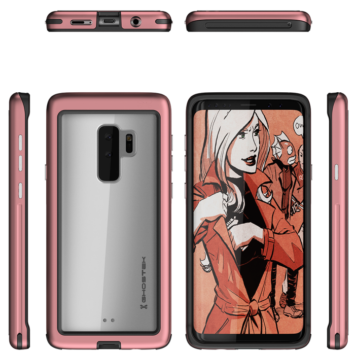 UTGATT4 - Ghostek Atomic Slim Skal till Samsung Galaxy S9 Plus - Rose Gold